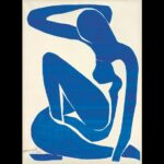 Matisse's Blue Nude painting, a vibrant depiction of a reclining female figure in shades of blue