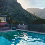 A beautiful swimming pool nestled in the stunning Masca Valley in Tenerife