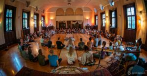 a circle of people